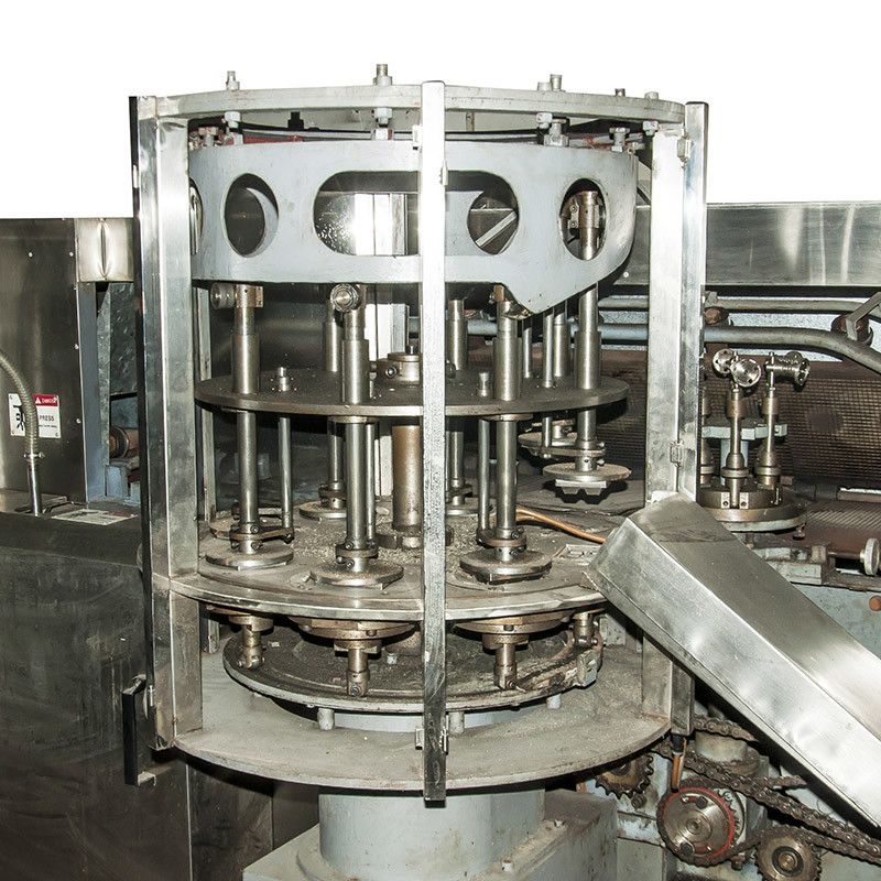89 Baking Plates 14m Long Waffle Basbet Production Line Wafer Bowl Production PLC Controlled
