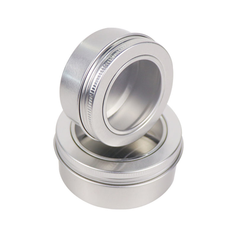 Custom Logo Round Aluminum Cosmetic Jars Metal Tea Canisters For Food Storage