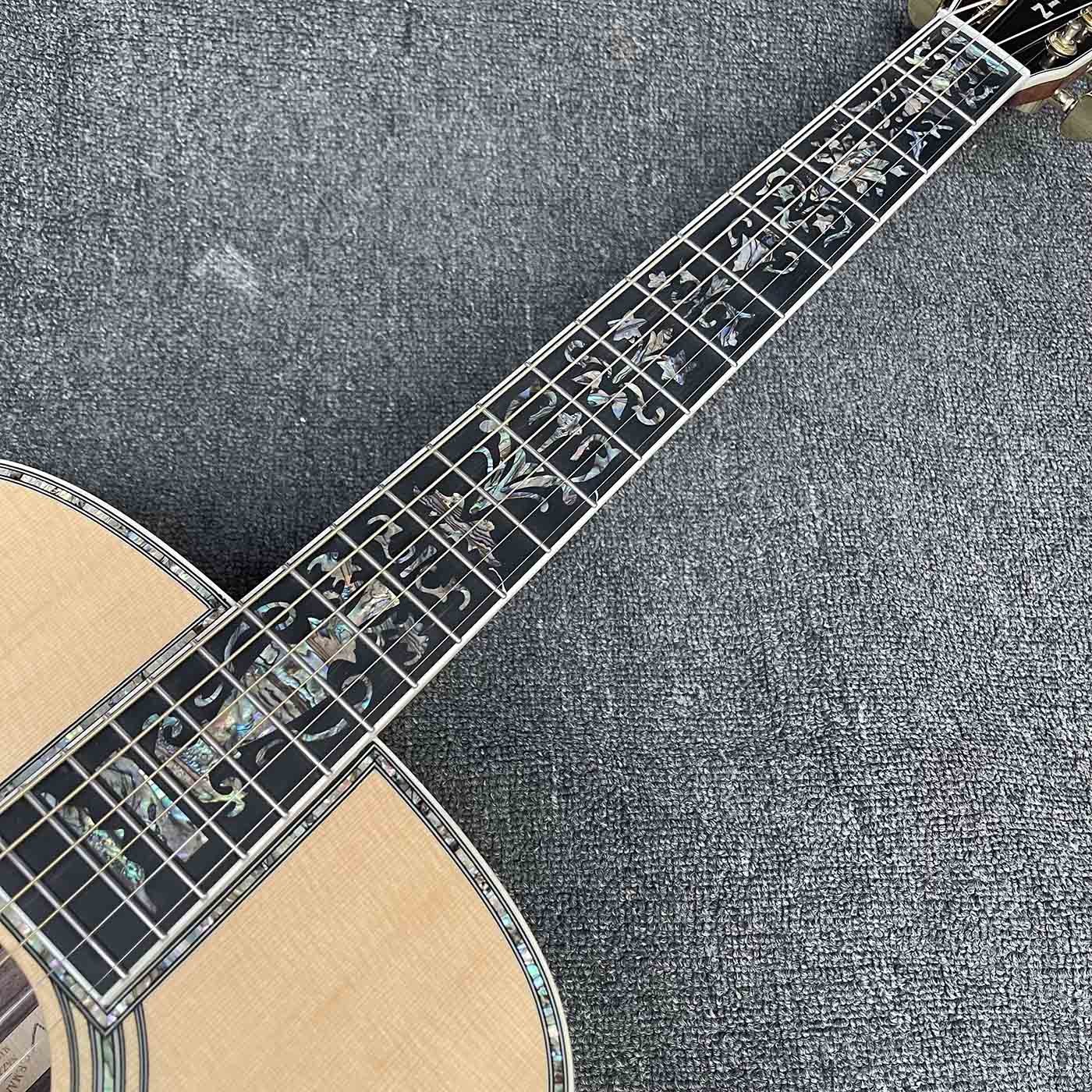 Solid R Back Side Life Tree Inlay Abalone Binding Dreadnought Acoustic Guitar Martin Guitar Style