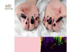 Marbling DIY Fake Nails With Glitter
