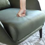 Leather Relaxing Chair, Modern Leather Chair, Leather Upholstered Chair, High