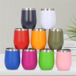 Egg Shape 304 201 Stainless Steel Thermos Cup Tumbler 12oz