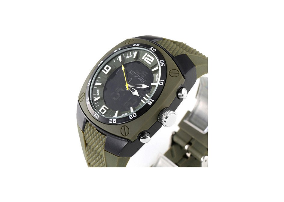 Big Size Digital Alloy Case Watch Water Resistant TPU Strap ROHS Certification