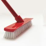 Outdoor 48" Scrub Deck Brush Stiff Bristle Heavy Duty Push Broom For Rough