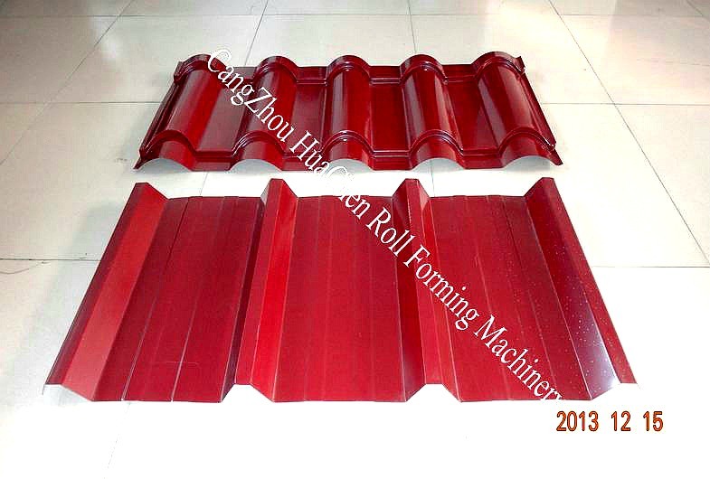 High Frequency Double Layer Glazed Tile Roll Forming Machine With 15 / 21 Rows