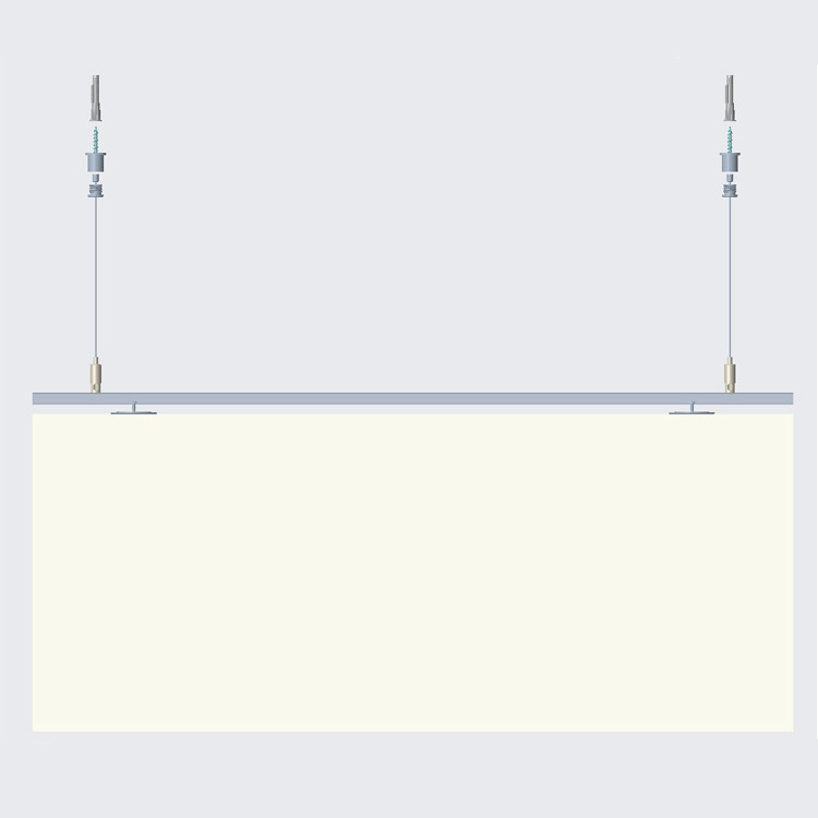 Customizable Acoustic Sound Absorbing Wall Panels With Adjustable Wire Kit For Led Ceiling Panels