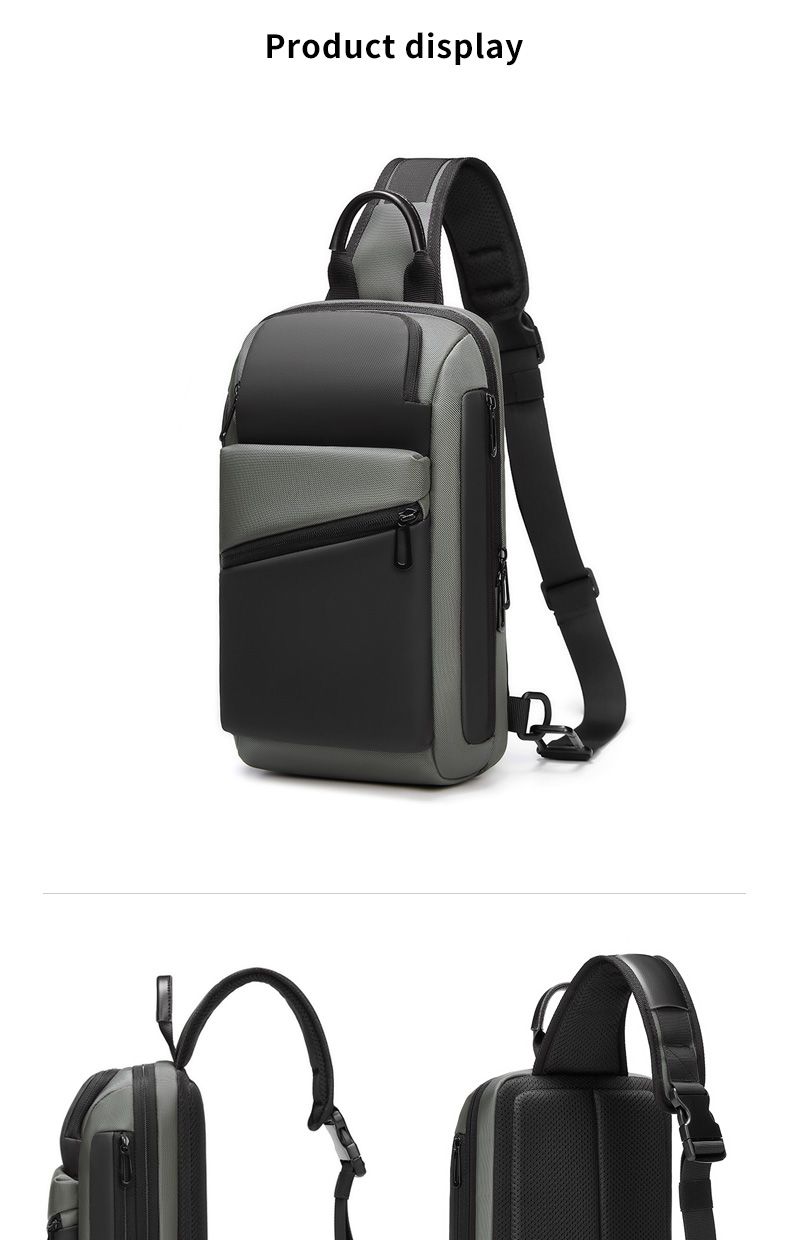 MingLu New Multifunction Crossbody Men Bags Style Shoulder Bag Men Sling Single Chest Bag for Outdoor