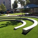 Landscaping Residential Fake Grass / Tufted Plastic Synthetic Lawn Grass