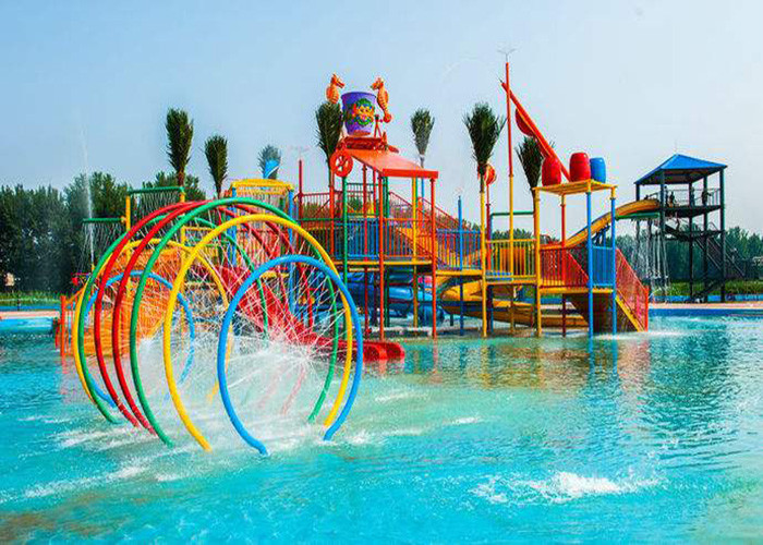 Aqua Park Playground Equipment / Kids Water House For Hotel Resort