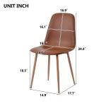 Modern PU Leather Tomile Red Dining Chair Sets Of 4 Wipes Cleann Easily