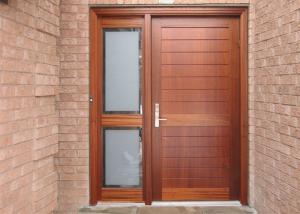 Quality Unfinished Solid Wood Doors Single / Double Glazed Glass For Interior Room wholesale