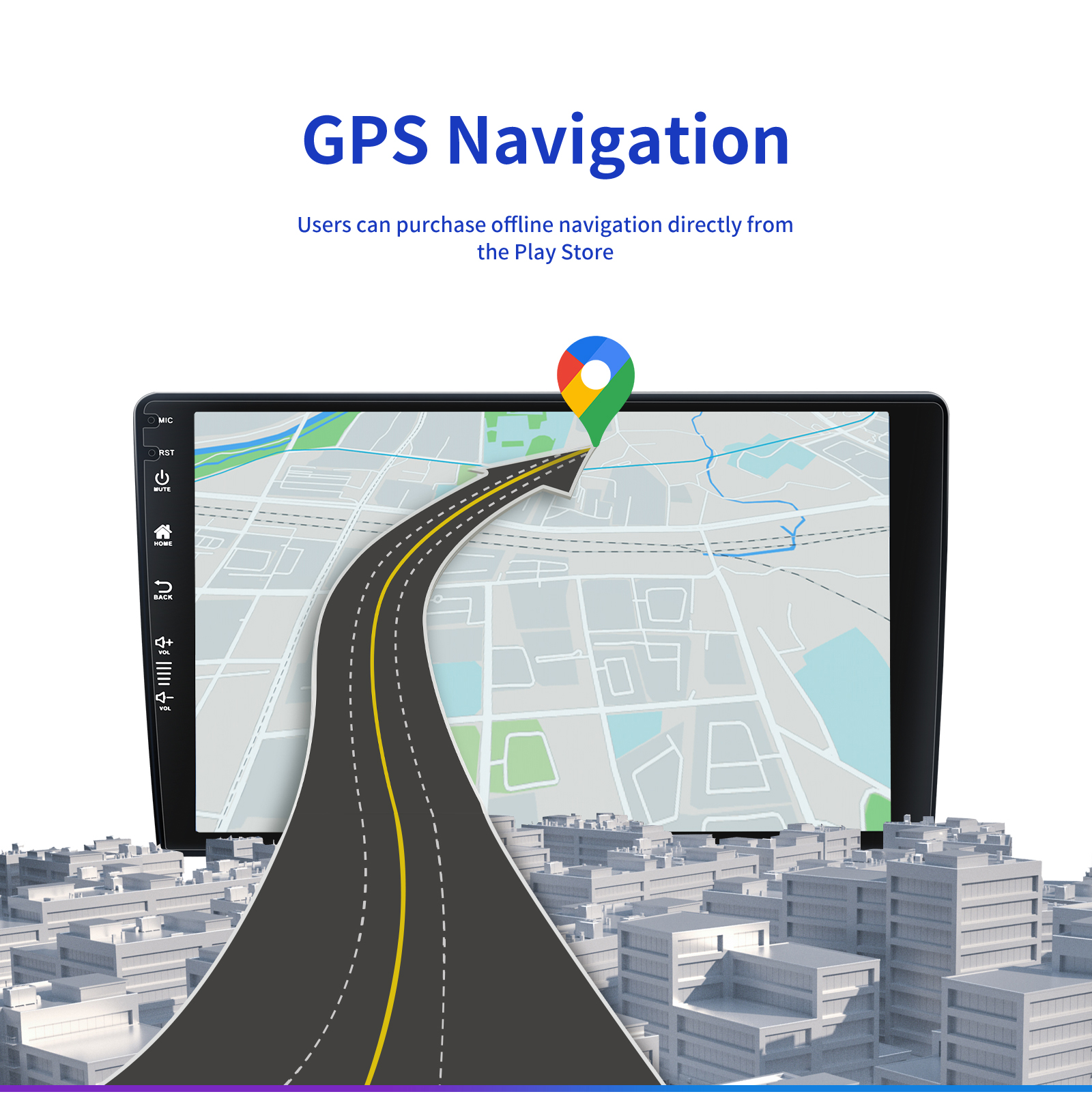 9" Touch Screen Android 12 Car Multimedia Player with GPS Navigation Multi Language
