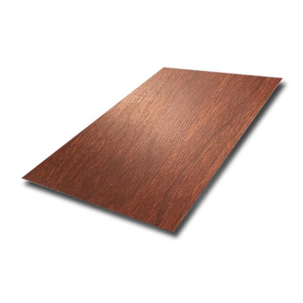 Custom Wood Grain Laminate Stainless Steel Sheet Transfer Plate For Hotel Door