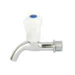 2 Outlet Brass Bibcock Valve Water Tap Deck Mounted Zinc Handle