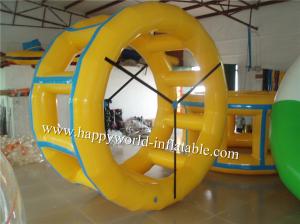 Quality Yellow colour inflatable water roller tube ball , inflatable water roller wholesale