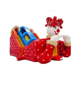 Quality Clown Red Color Children Fun Park Inflatable Slide For Rentals wholesale