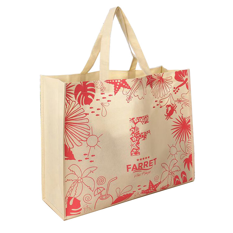 Custom Printed Non Woven Reusable Bags Eco Friendly Grocery Tote Promotional