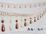 Handmade fashionable chain beads lace tassels fringes for curtain/sofa/pillow