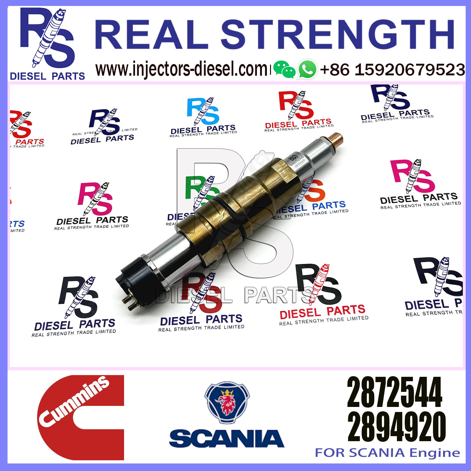 Diesel Common rail fuel injector 2872405 2872544 2894920 2897320 for SCANIA Excavator DC09 DC13 DC16