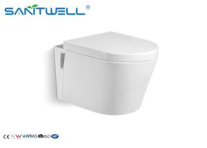Quality Ceramic Wall Hanging Commode SWC825 / Water Saving Toilets White Color wholesale