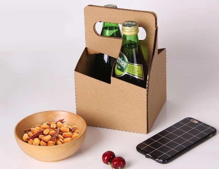 Wine bottle carrier, disposable paper holder,newspaper holder recycling,take away coffee cup carrier, handy, handle pac