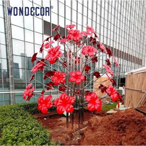 Quality 150cm Outdoor Metal Sculpture Flower Sea Metal Garden Statues wholesale