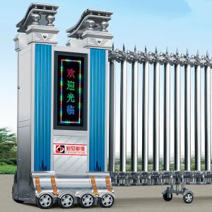 Quality Automatic Farm Retractable Electric Gate Accordion Mian Gate For Villa wholesale
