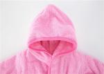 Natural Pink Toddler Cotton Bathrobe , Baby Shower Robe Cute Fun Designs