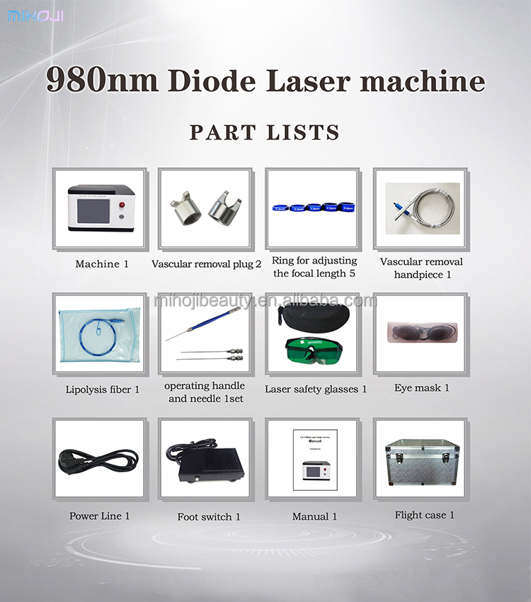 980nm Laser Liposuction Machine Portable Diode Laser for Vascular Removal