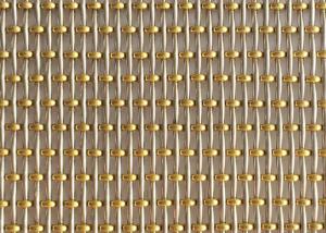 Quality 3.2mm Brass Bead Decoration Lock Crimp Wire Mesh Woven Stairs Railing wholesale