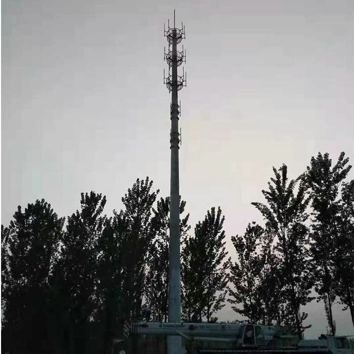Microwave Mobile Telecom Monopole Imitated Date Palm Tree