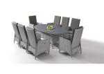 UV Resistant 8 Seater Stackable Outdoor Table Chairs For Hotel