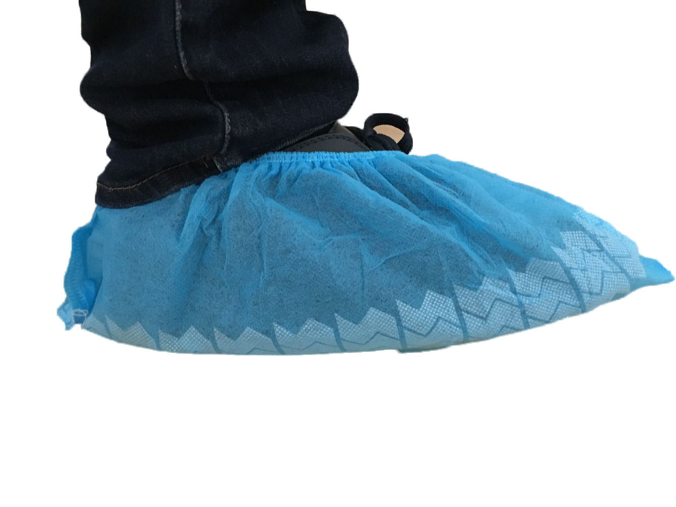 Disposable Non-skid Shoe Cover,Blue and Elastic,Made by Machine or made by hand ,in China