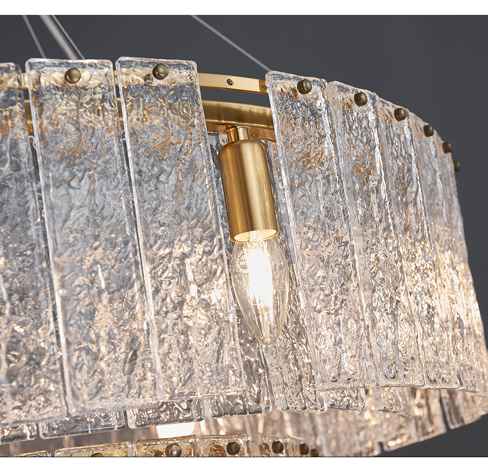 Living room home decor double layer led luxury crystal round chandelier lighting(WH-CY-228)