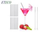Dishwasher Safe Straight Metal Straws , Food Grade Mini Cocktail Straws