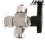 Water High Pressure Stainless Steel 3 Way Ball Valve Manual T Type