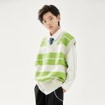 100% Cotton Sleeveless Children Sweater Vest Boys Tops