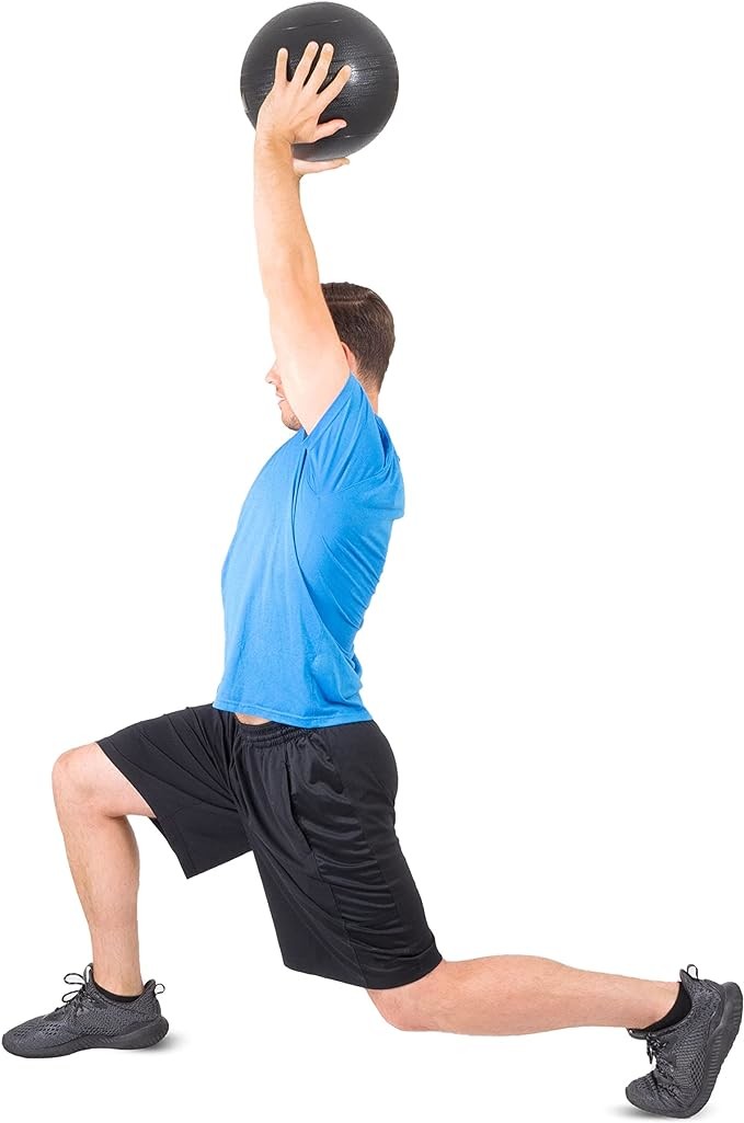 Gym Slam Ball - Weighted Fitness Medicine Ball with Easy Grip Tread