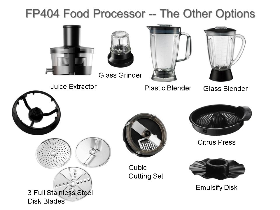 Food Preparation Stainless Steel Food Processor 1000W XL Bowl