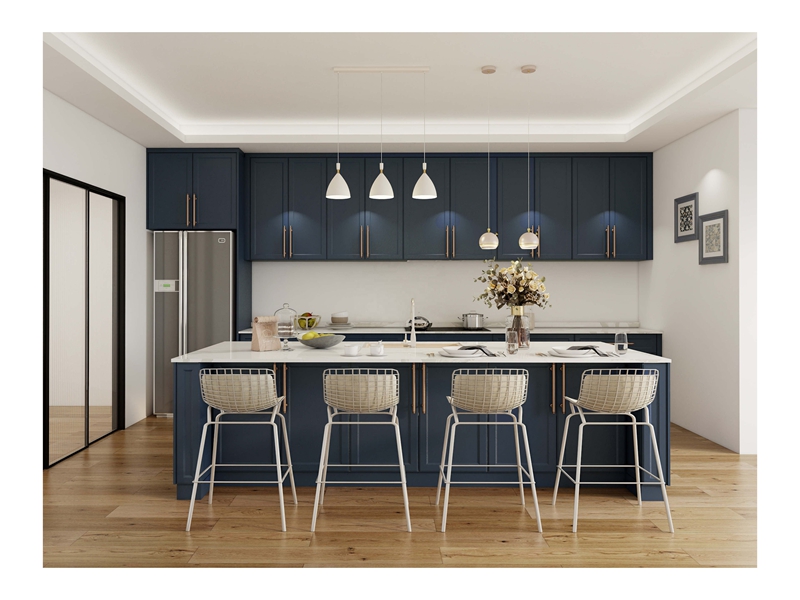 Waterproof Fireproof Advantage YALIG Straight Line Silver 2 Pac Kitchen Project with Small Island