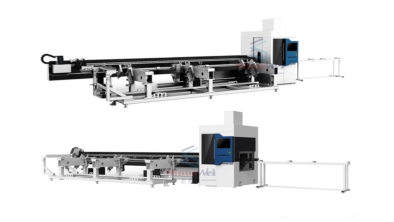 ± 0.1mm Accuracy Laser Pipe Cutting Machine Tube ≤ 10000mm Length Cnc Laser Pipe Cutter
