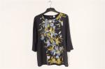 Floral Printed Ladies Casual Loose Long Sleeve Sweatshirt 95% Viscose 5%