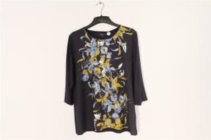 Quality Floral Printed Ladies Casual Loose Long Sleeve Sweatshirt 95% Viscose 5% Elastane wholesale