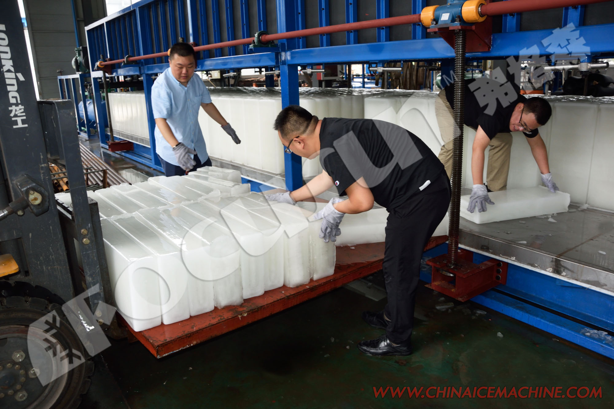 Blue Painting 30Tons Block Ice Machine for Ice Plant After Service Video Technical Support