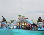 OEM Giant Fun Water Parks Three Pools Equipped Wide Vivid Color Image