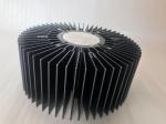 Big size black anodized aluminum extrusion sunflower heatsink skiving drilling