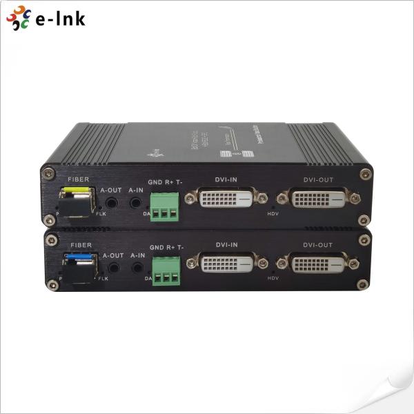 1Ch 1080P Bidi DVI + 1Ch Bidi RS232 + 1Ch Bidi Stereo Audio + GPIO over Fiber