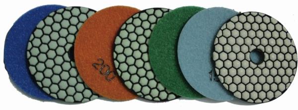 Small Hand Dry Marble Concrete Countertop Polishing Pads For Orbital Sander 3