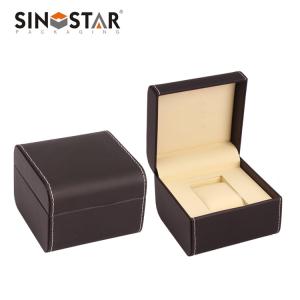 Quality Men And Women Leather Watch Box With 10 Individual Compartments and Beige Lining Color wholesale