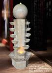 Garden Marble Effect Wood Rattan Garden Fountain